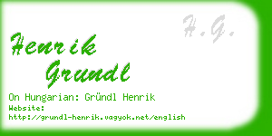 henrik grundl business card