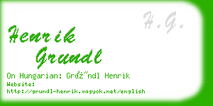 henrik grundl business card